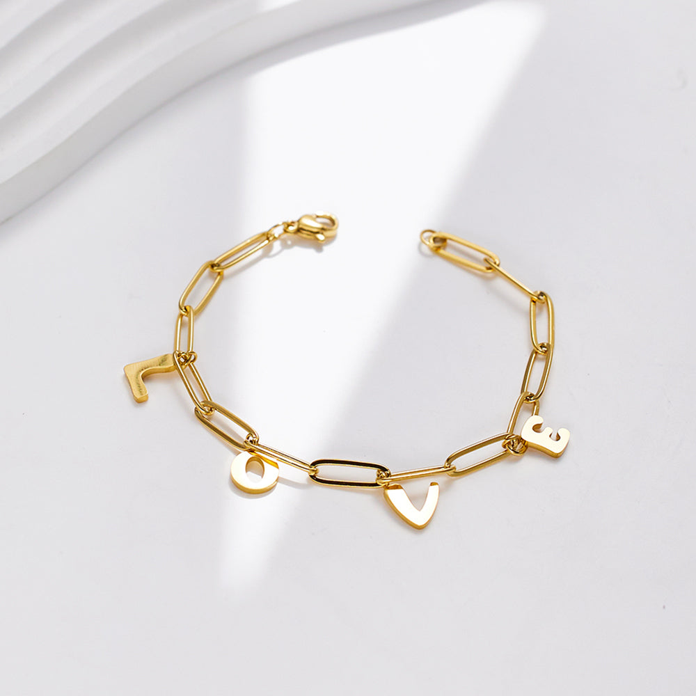 Bracelet Love en Plaqué Or - BJewerly