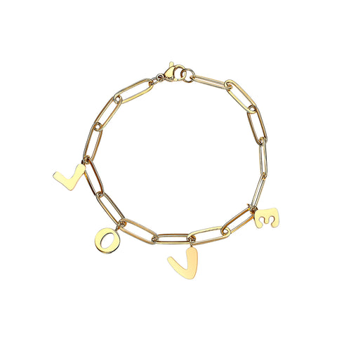 Bracelet Love en Plaqué Or - BJewerly