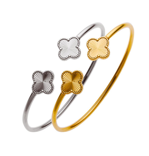 Bracelet trèfle en Plaqué Or - BJewerly