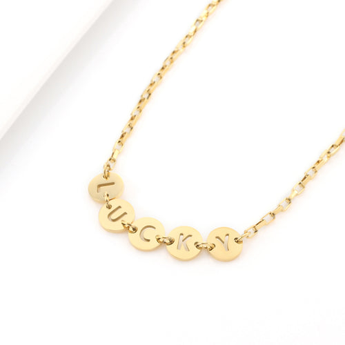 Collier Lucky en Plaqué Or - BJewerly