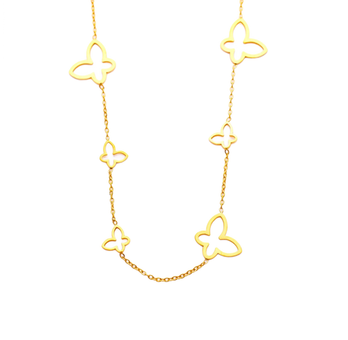 Collier Butterfly en Plaqué Or - BJewerly
